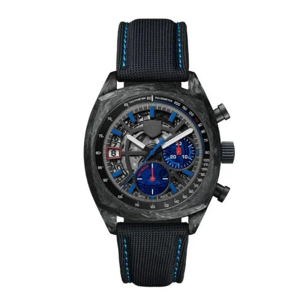 Obsidian Velocity Carbon Chronograph 44 – Racing Blue