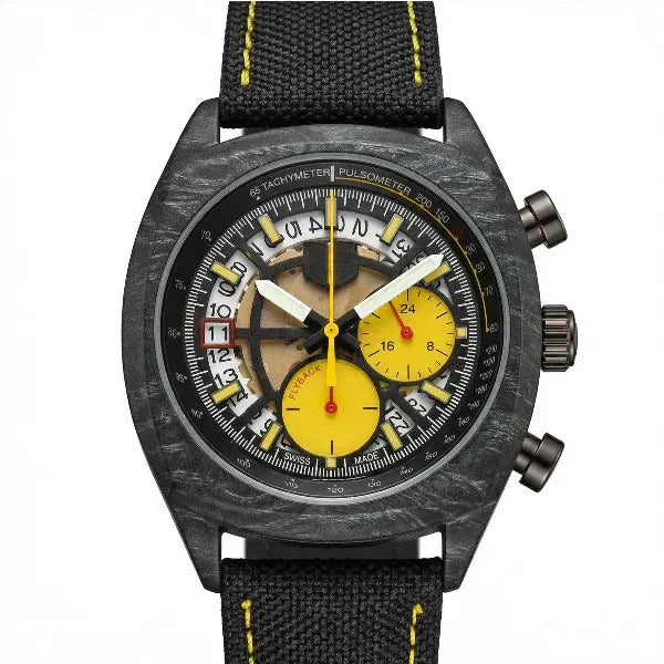 Obsidian Solar Carbon Chronograph 44 – Racing Yellow