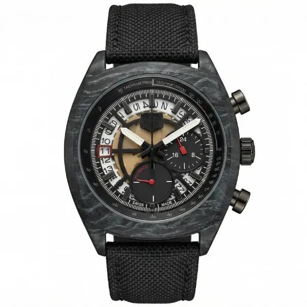 Obsidian Bronze Carbon Chronograph 44 – Black Nylon