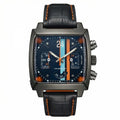 Valther Midnight Monaco Chronograph 42 – Orange Accent