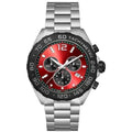 Velocity Crimson Steel Chronograph 42 – Silver Bracelet