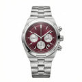 Valther Burgundy Steel Chronograph 42 – Wine Panda Dial