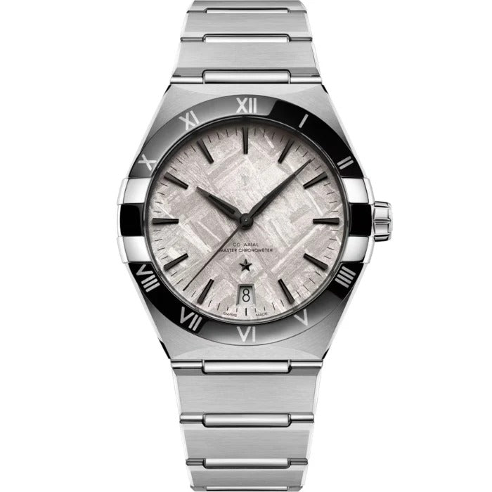 Constellation Arctic Silver 41 – Black Leather