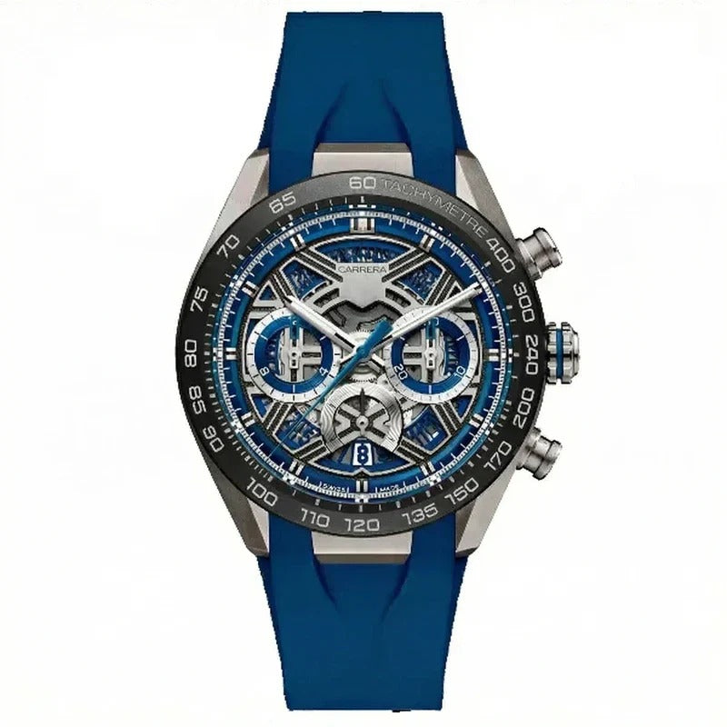 Aether Ocean Skeleton Chronograph 44 – Blue Carbon