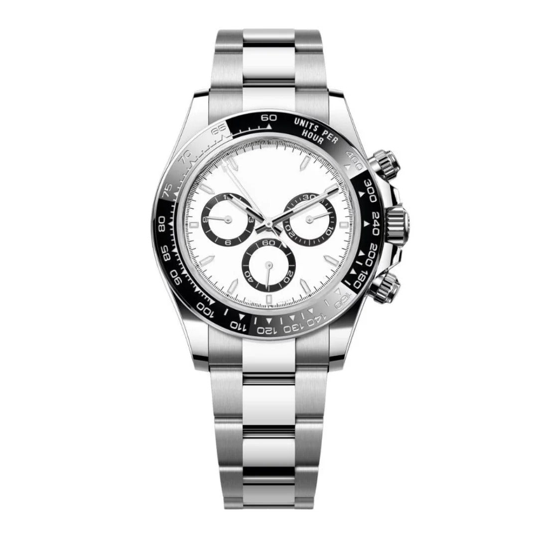 Arctic Panda Racing Chronograph 40 – White Ceramic Tachymeter