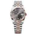 Classic Noir Fluted Date 41 – Steel Gold Bracelet