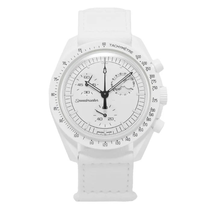 Arctic Lunar Chronograph 42 – Frost White Ceramic