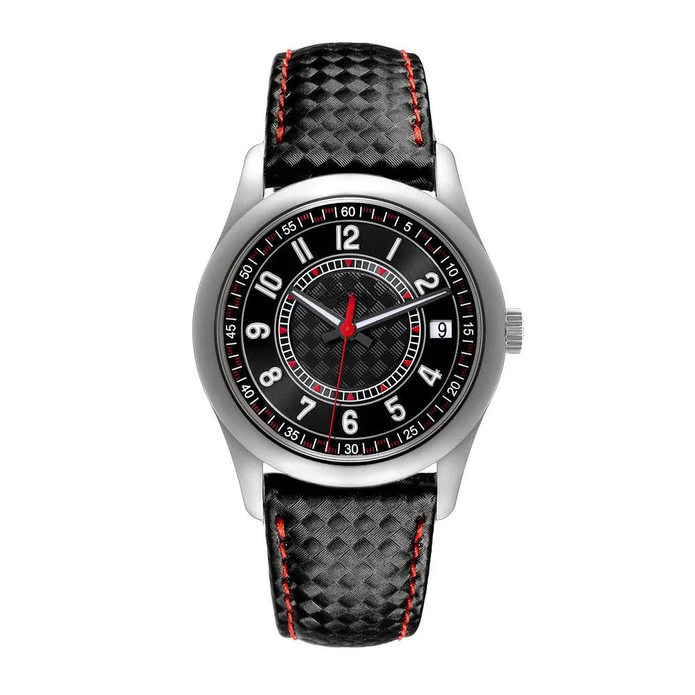 Patrimony Racing Noir 40 – Carbon Red Accent Strap