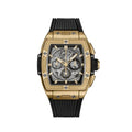 Veltrix Gold Skeleton Chronograph 42 – Black Flex Strap